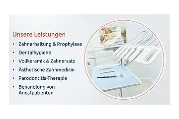 Auflistung der Leistungen der Zahnarztpraxis Dr. Susanne Berger-Fink