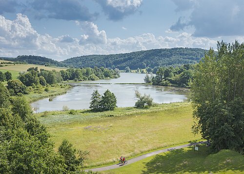Der Hahnenkammsee von oben