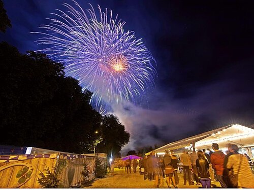 Höhenfeuerwerk Volksfest