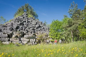 Schöne große Wies mit viel Platz und im Hintergrund einen Berg