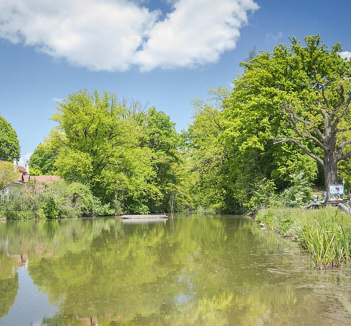 Karlsgraben mit Bäume im Hintergrnd