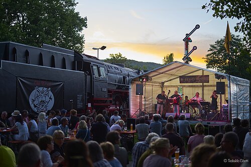 Rock an der Lok