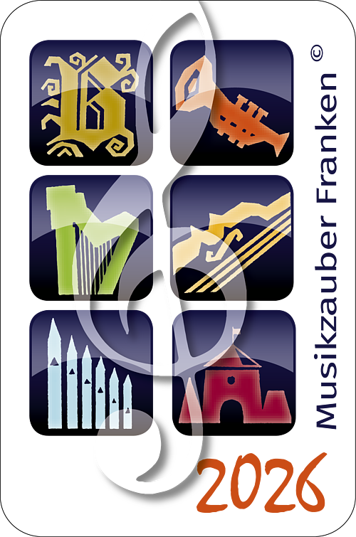 Auf dem Bild ist das Logo des Musikzauber Franken 2026 zu sehen.