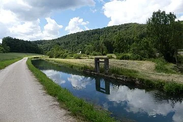 Radweg bei der Mattenmühle am Bach entlang
